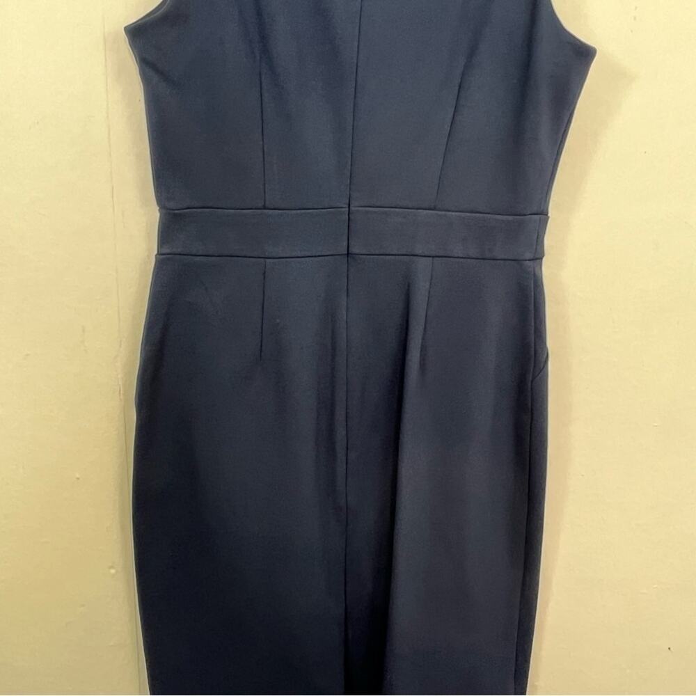 J by J Crew Navy Ponte Work Sleeveless Sheath Dress 0 - Picture 6 of 10